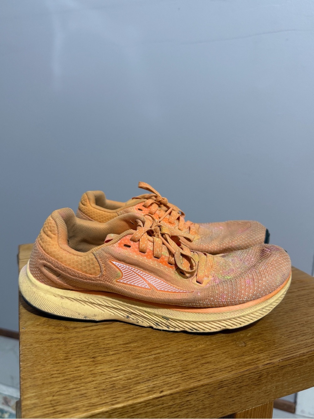 Altra Womens 7.5 Running Shoes Orange Peach Zero Drop Athletic Sneakers
